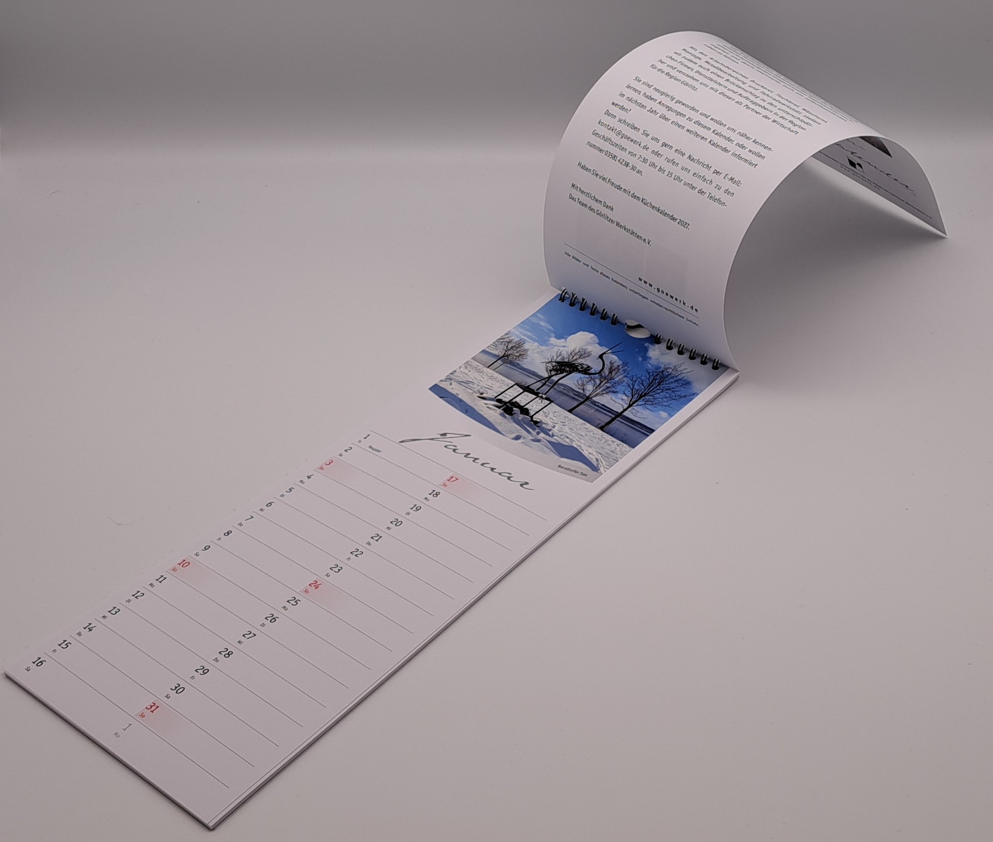Küchenkalender der Görlitzer Werkstätten