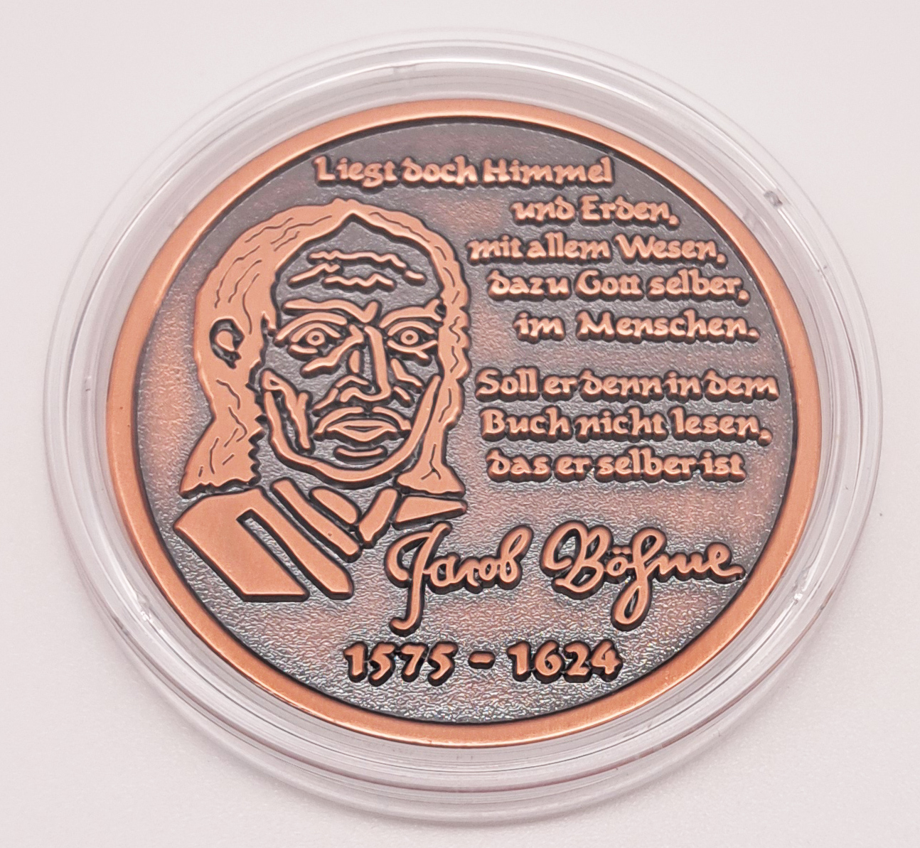 Medaille  zu JACOB BÖHME - Kupfer patiniert