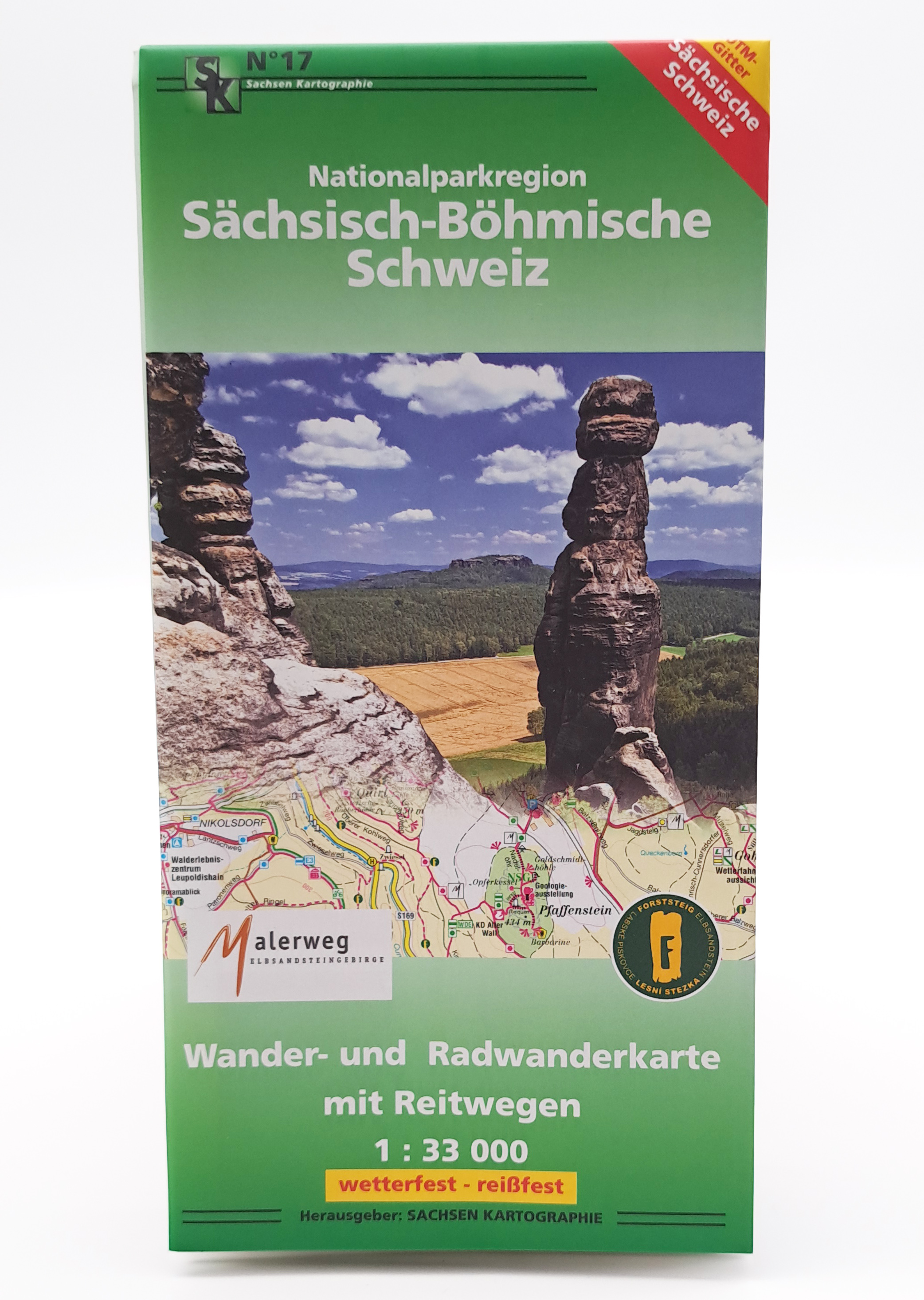 Karte - No.17 Nationalparkregion Sächsisch-Böhmische Schweiz - Sachsen Kartographie