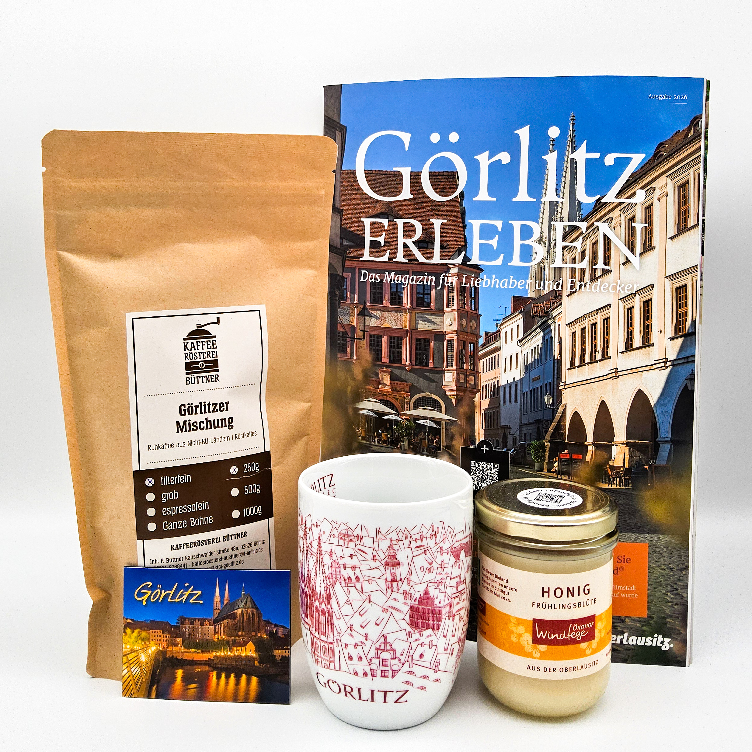 Alle Produkte, die zum Set "Frühstücksfreuden" gehören, sind auf dem Foto abgebildet.