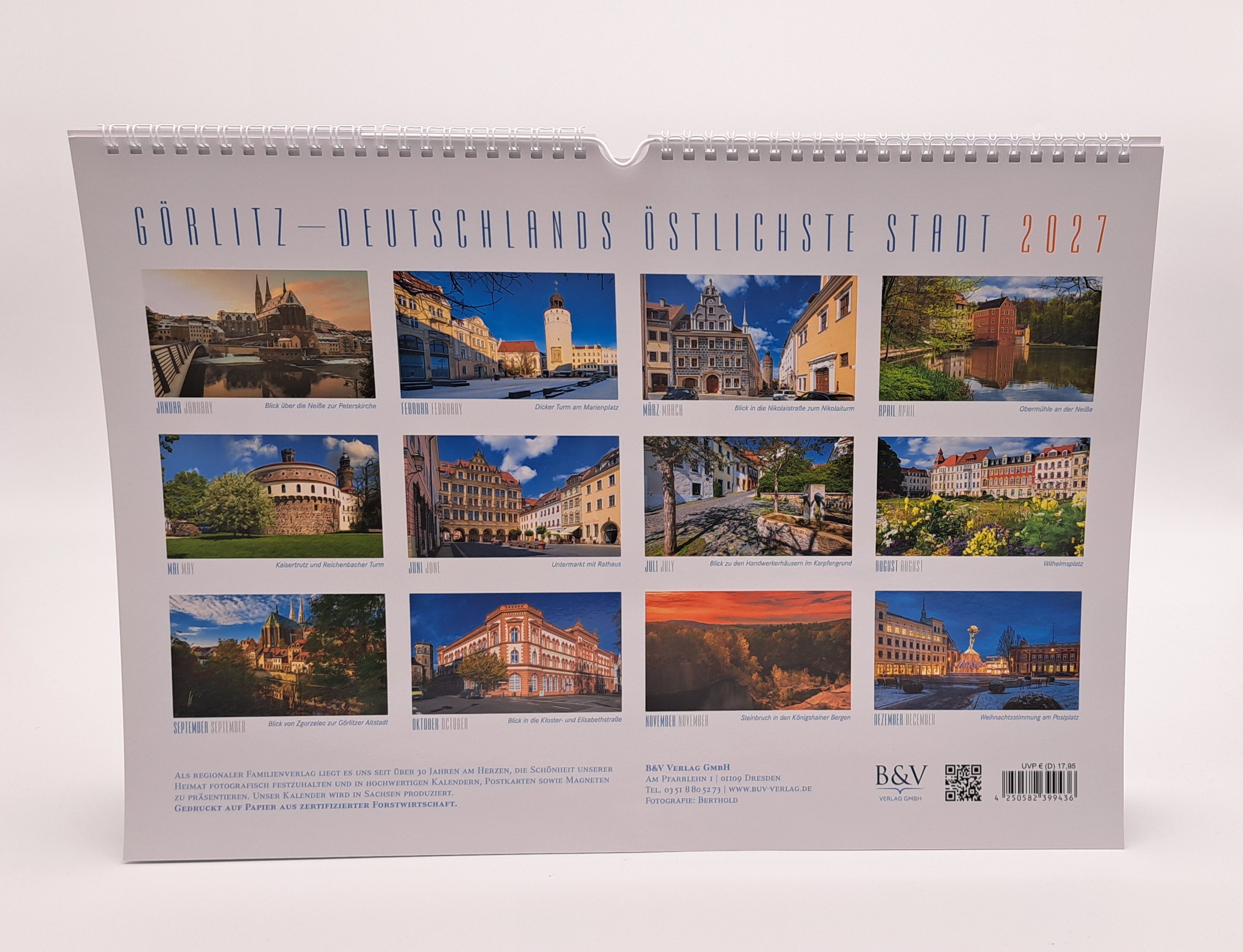 Kalender 2027 Görlitz "Deutschland östlichste Stadt"
