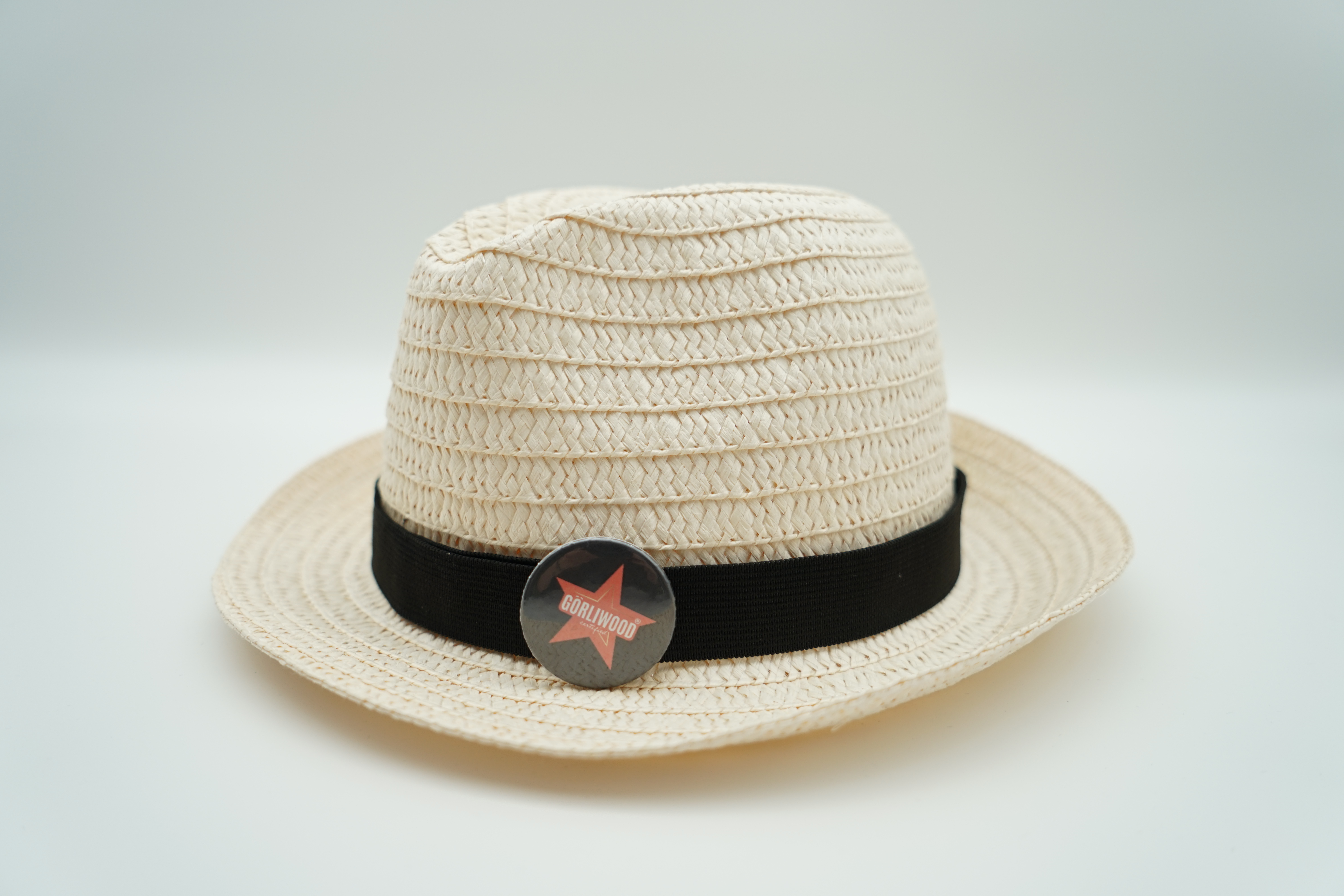 Strohhut mit GÖRLIWOOD® Button 