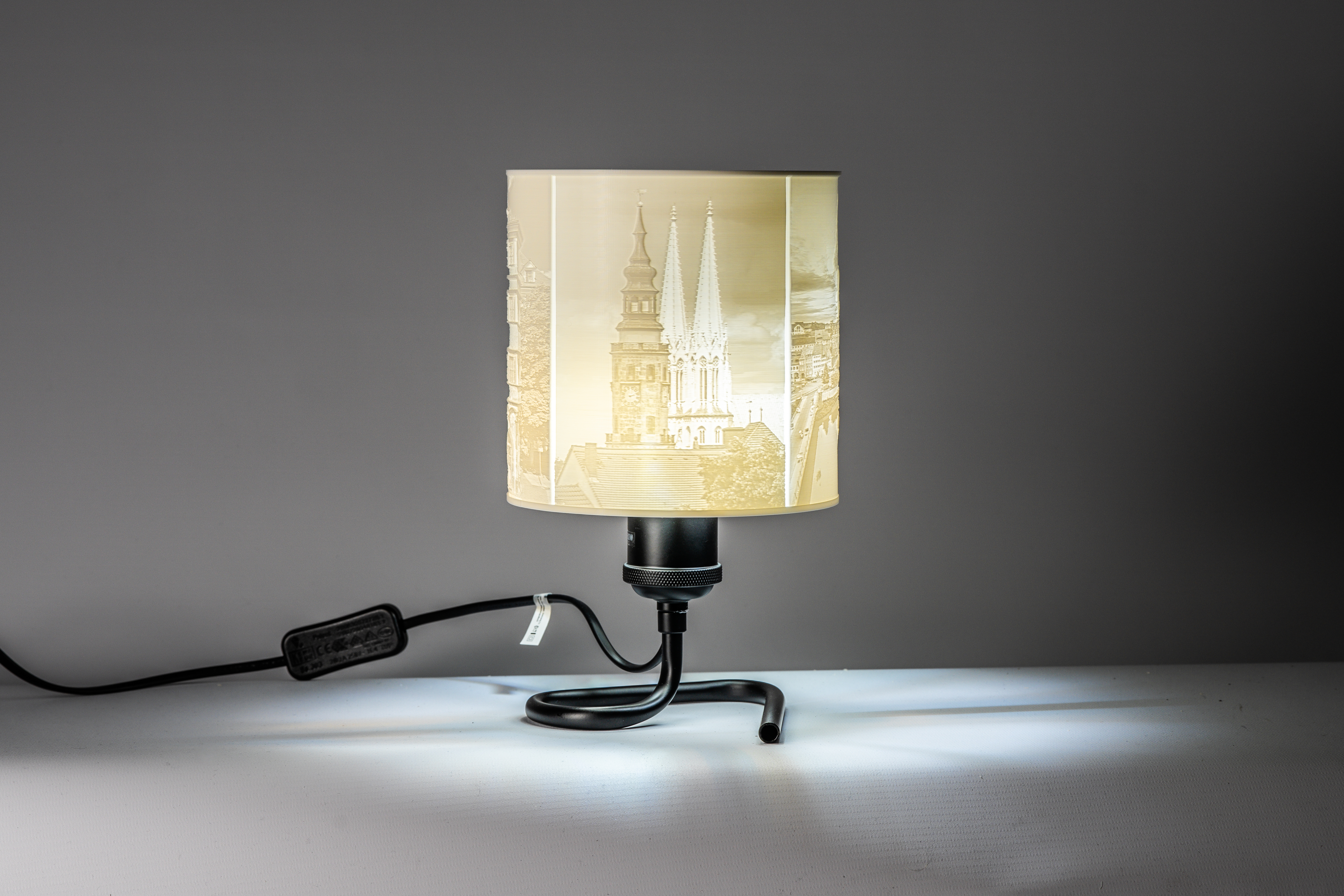 Lampe mit 3D-Motiv