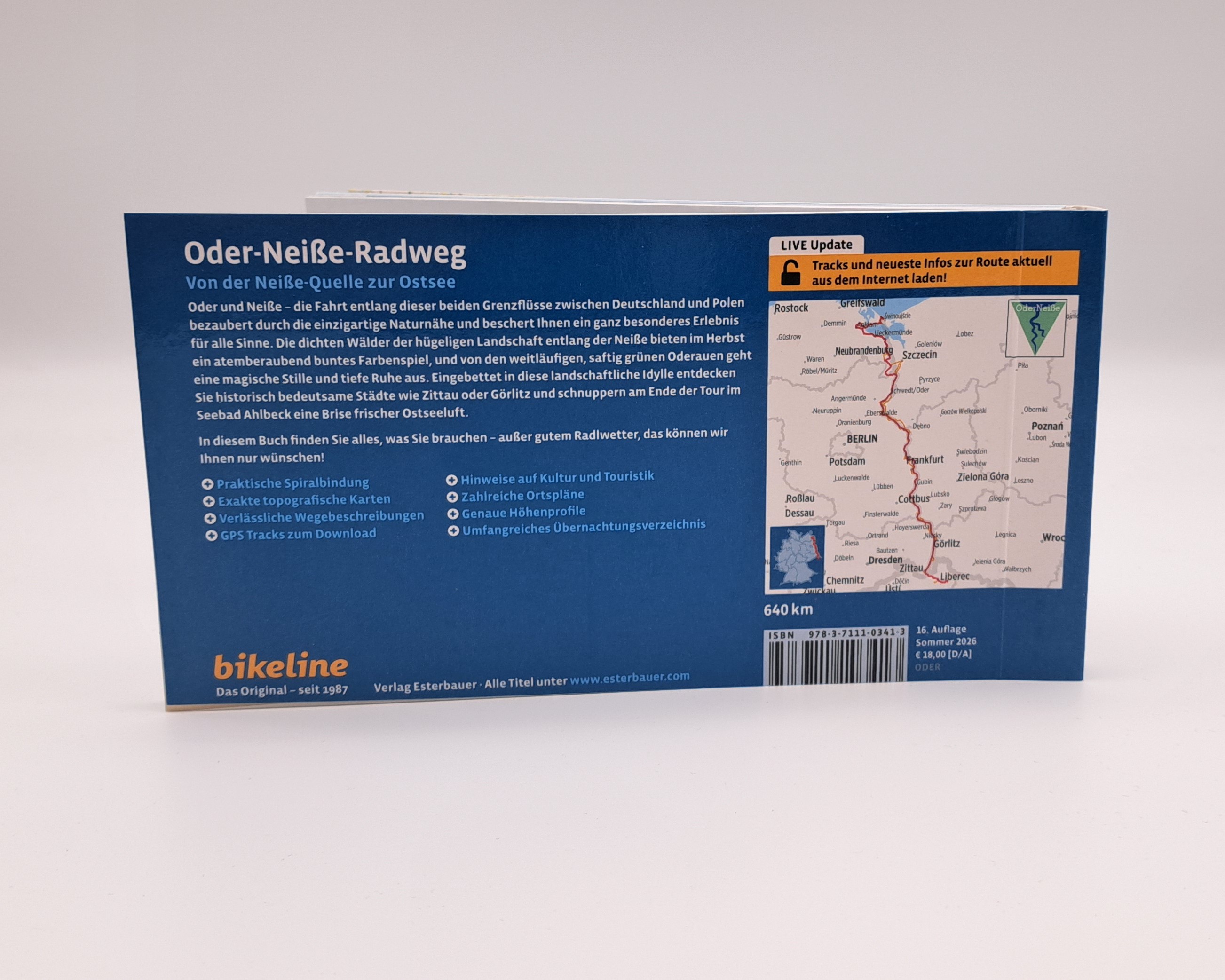 Karte - Bikeline - Oder-Neiße-Radweg