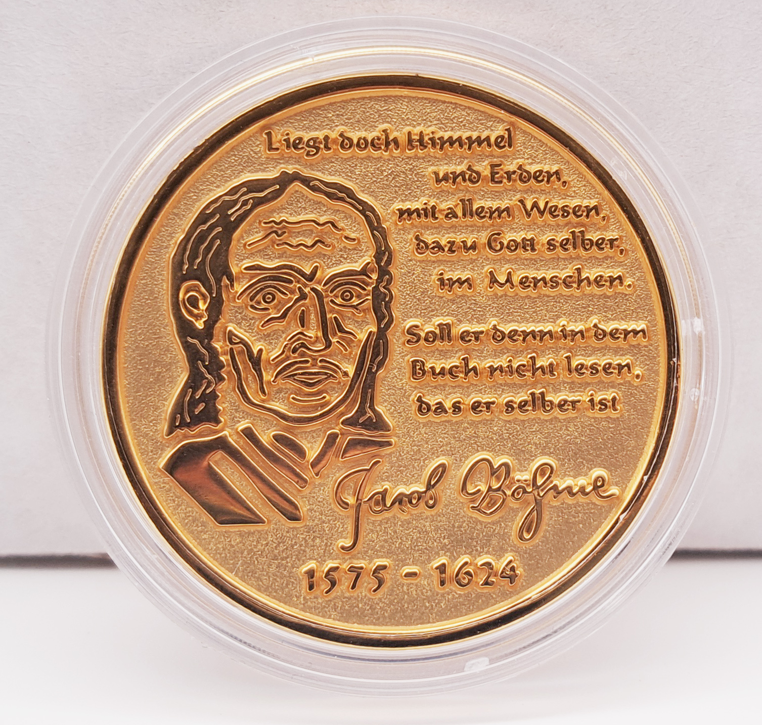 Medaille  zu JACOB BÖHME - Messing poliert