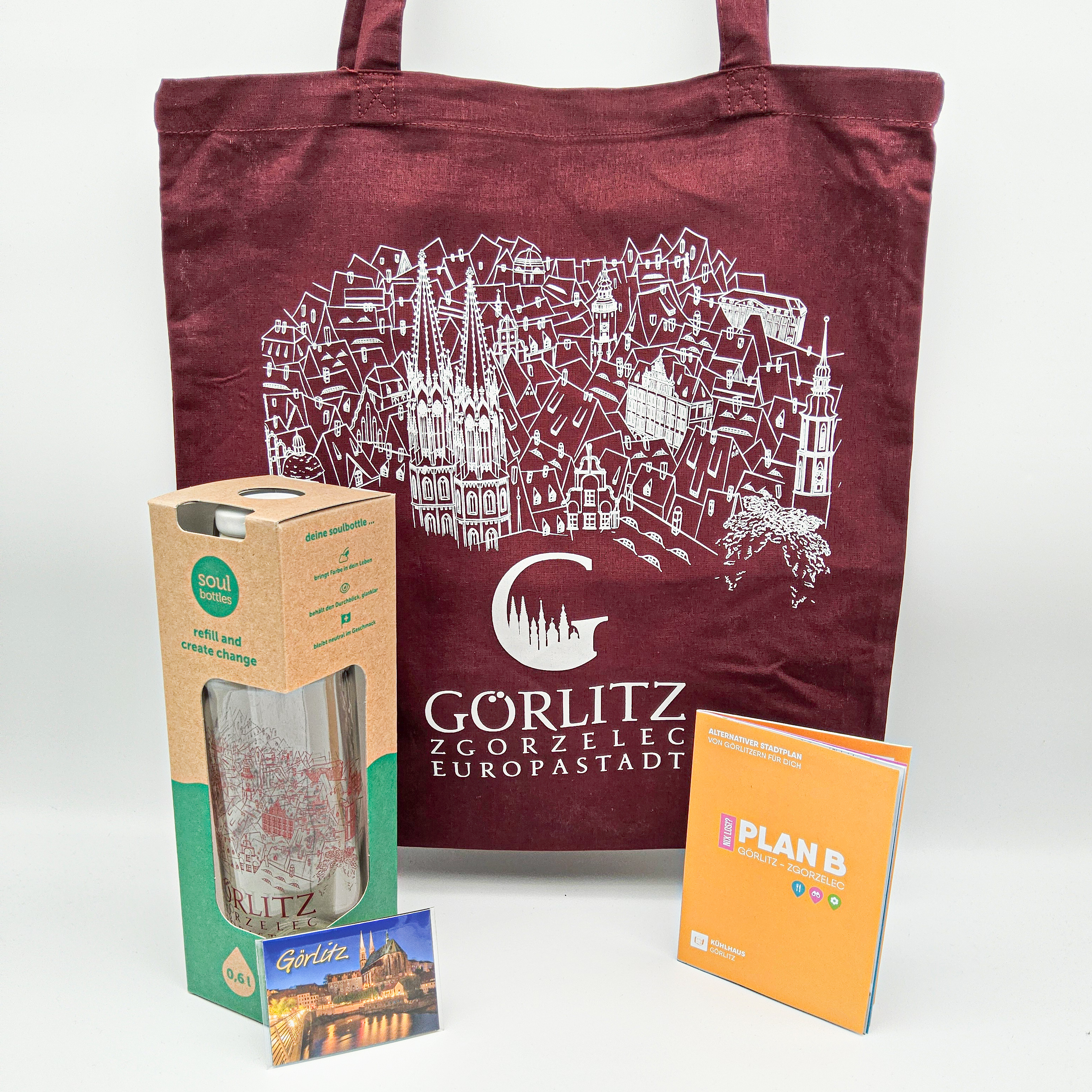 Alle Produkte, die zum Set Eco gehören sind auf dem Foto abgebildet.