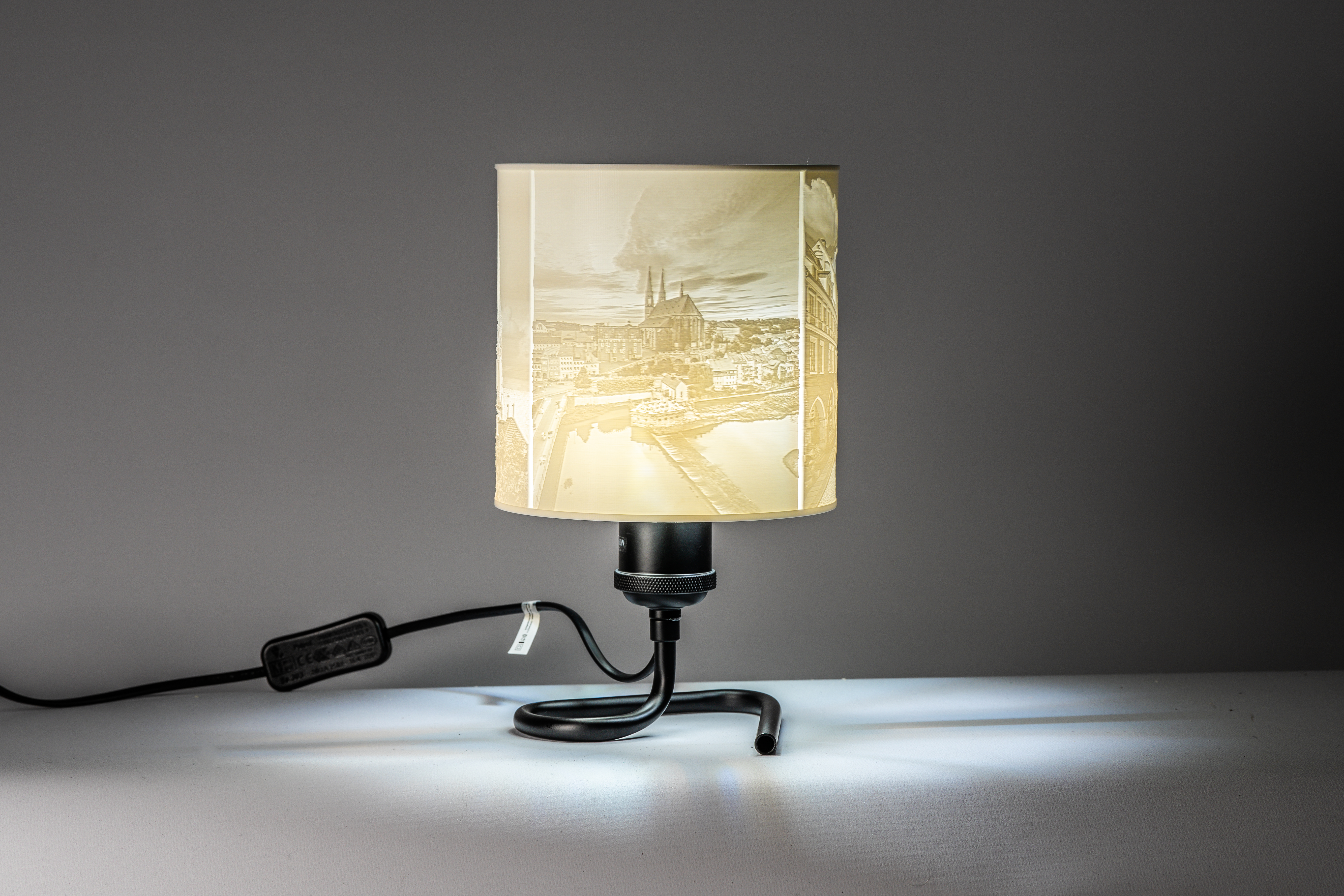 Lampe mit 3D-Motiv